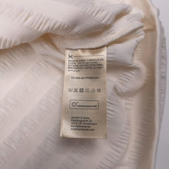 Scotch & Soda Textured Pocket T-Shirt Mens 2XL Relaxed Fit Eggnog White Tee