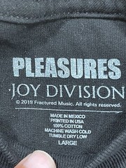 Pleasures T Shirt Short Sleeve Black Pink Floyd Mens Size L Joy Division