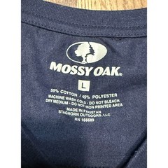 Mossy Oak T-Shirt Mens L Navy Blue Outdoors Graphic Camo Logo NEW