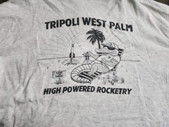 Vintage Mens XXL Tripoli Rocketry West Palm Beach Florida T Shirt Distressed