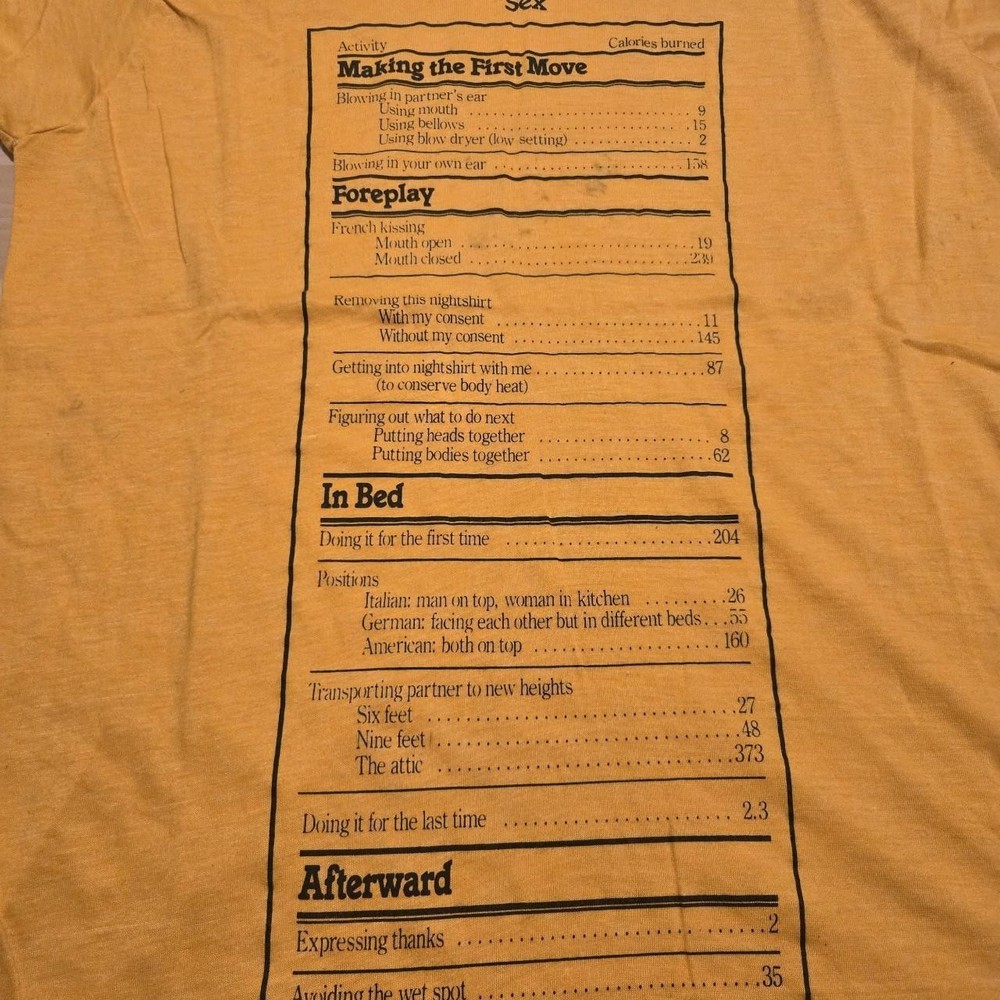 Vintage 80s Sex Humor Tee Sz XL Vulgar Long Prong Single Stitch