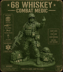 68 Whiskey Combat Medic T-Shirt Army Veteran Military Medic Graphic Tee