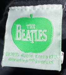 THE BEATLES Adult XL Black T-shirt John Paul George Ringo Faces Colorful Square
