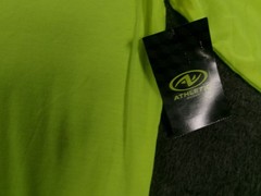 Athletic Works Shirt Men S Long Sleeve Crewneck Performance DriWorks Neon Yellow