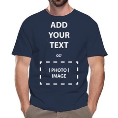 Custom T-Shirt Personalized Add Your Text Photo Image Men Women Short Sleeve Tee