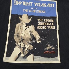Dwight Yoakam Mavericks The Cosmic Roundup & Rodeo Tour Black Tee Shirt XL 2005