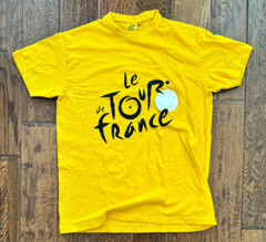 New Le Tour De France T-Shirt M Gold Biking Cycling Lance Armstrong Y2K Vintage