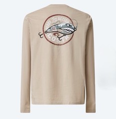 NWT Costa Del Mar Ready For Action T-Shirt Mens XXL Khaki Fish Tee Long Sleeve