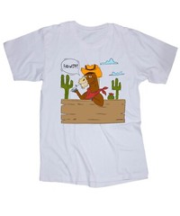 HOWDY! white T-shirt Horse Ranch Cowboy Western Cactus Desrt