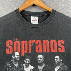 Vintage The Sopranos Shirt Mens Large Black HBO TV Show Promo Tony Soprano