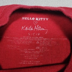 Hello Kitty Keith Haring Photo T Shirt Mens S Red Graphic Art Collab Sanrio