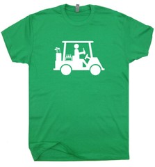 Golf Cart T Shirt Drinking Beer Golfing Golfer Funny Caddyshack Humor Gift Tee