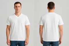 A1 Men’s Black V-Neck T-Shirts| white |multipack | Soft Cotton | Size 4X- Large