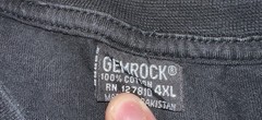 Gemrock Black T-Shirt Men’s 4XL Cotton