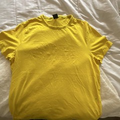 HUGO BOSS Men’s Yellow Logo Crew Neck Short Sleeve Solid T-Shirt, Size XL