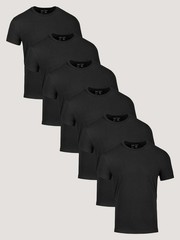 NEW Men’s Fresh Clean Threads All Black Crew 6-Pack – Regular FIT-SHIPS FREE!