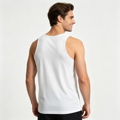 Custom Men’s Tank Top – Personalized Photo/Text/Logo Print, Soft 100% Cotton
