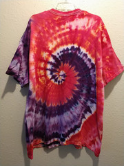 Handmade Spiral Tie Dye Shirt Unisex Men Women 2X 2XL Hippie Cotton Gildan T405