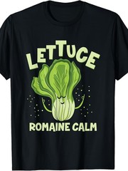 Men’S Funny Lettuce Romane Calm Vegetable T-Shirt Quick-Dry Breathable Polyest