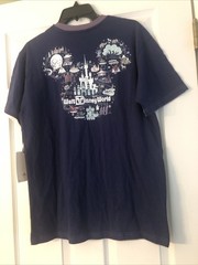 Walt Disney World 50th Anniversary Parks T-Shirt Size S Two-Tone Purple Blue