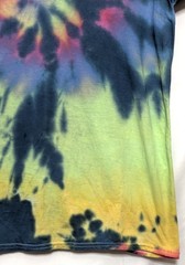Handmade Tie Dye Spiral Pattern Multicolor Rainbow Large Shirt 21.5″ W X 28″ L