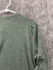 Apt 9 Premier Flex Henley Shirt Mens Medium Olive Green Cotton Knit Perfect Fit