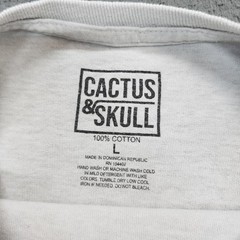 Cactus & Skull Shirt Mens Large White Even Death Skeleton Vacation Graphic Tee