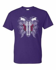 T-Shirt – WINGED GUNS ROSES – HUMOR / NOVELTY Adult DryBlend®