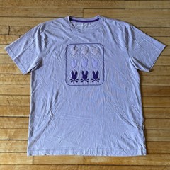 Psycho Bunny T-Shirt Mens Size 8 2XL Light Purple Puff Print Logo Pima Cotton
