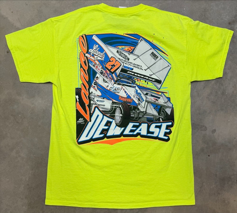 Rare! 2013 Lance Dewease / Heffner Racing Sprint Car Tee Shirt – Large
