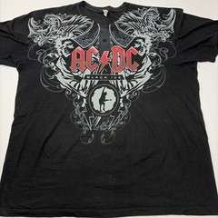 AC/DC Black Ice 2008 Album Logo size XL Black T Shirt Band Merch Tee