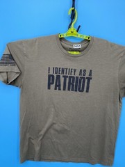 Patriot Crew Shirt Adult XXL Green Made In USA Flag Identify Olive Army America