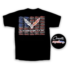 Corvette C7 American Flag Graphic Shirt Performance Car Fan Tee