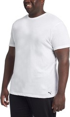 PUMA Men’s Big & Tall 3-Pack Classic T-Shirt WHITE XX-Large 2XL 2X