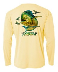 Performance Fishing Shirt UPF Moisture Long Sleeve Microfiber Mahi