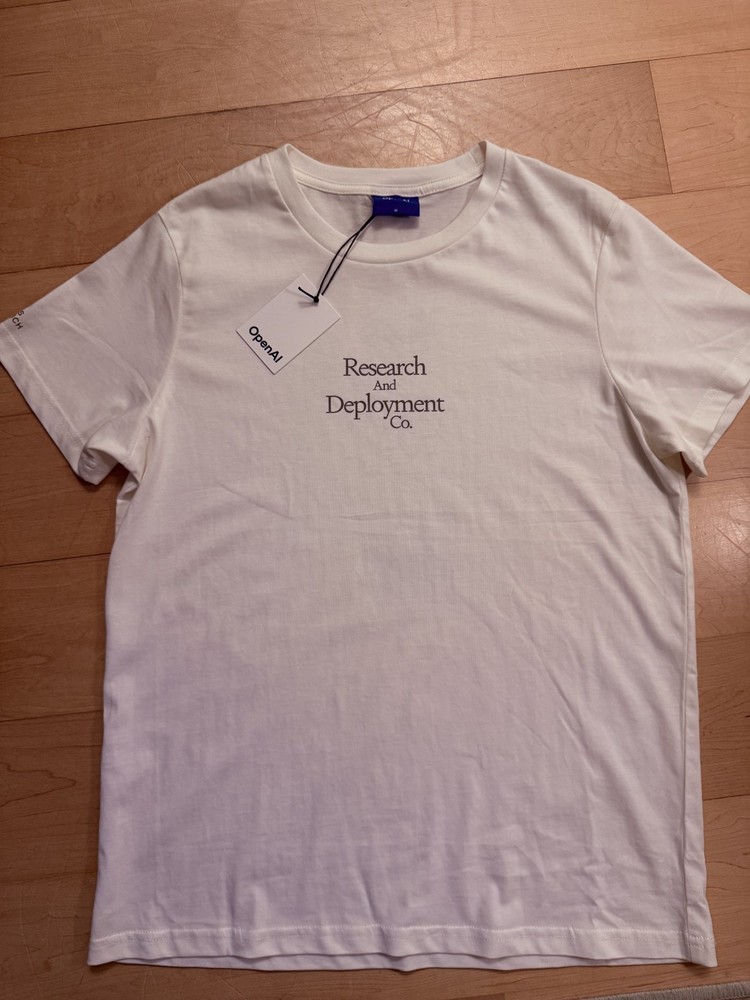OpenAI official employee merch swag – Research Deployment 10y tshirt NWT size M