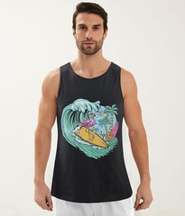 Mens Cotton Tank Tops Funny Graphic Beach Summer Sleeveless Muscle Tank Top