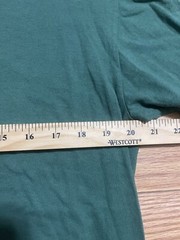 Life Is Crap Large Mens Green Graphic Logo Short Sleeve Tshirt Hunting Deer