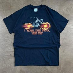 Black vintage 90s Pikes Peak biker tee