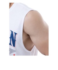 Way To Celebrate Men’s White American Custom Pickup Graphic Muscle Tank Top