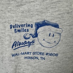 Vintage Walmart Shirt Mens XL Gray Delivering Smiles Santa Christmas Graphic 90s