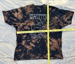 Led Zeppelin 1977 USA Tour Tie Dye Band Tee Shirt Mens 2XL Black Rock