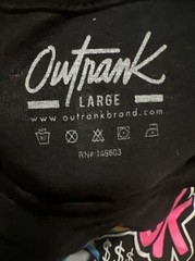 outrank black Short Sleeve t shirt “Never Look Back” Size Large Men