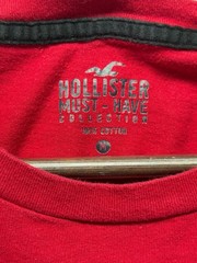 Hollister Must Have Collection T Shirt Mens Medium Red Cotton Embroidered Logo