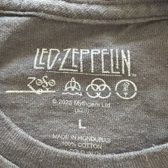 Led Zeppelin U.S. Tour 1975 T-Shirt Mens Large Gray Icarus Graphic Print Cotton