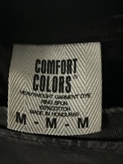 Comfort Colors Graphic T-Shirt Mens Medium Black Acid Wash Dog Eating Pizza M