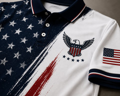 USA 250th Anniversary Golf Polo Shirt 1776-2026 American Flag Patriotic S-5XL