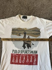 Vintage 1990s 1991 Ralph Lauren Polo Sportsman Calendar Tshirt Size Large Moose