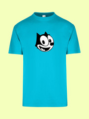 MEN WOMENS TEE TSHIRT FELIX THE CAT FACE HAPPY FRIEND CARTOON FUN COOL GIFT NEW
