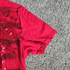 Ecko UNLTD the Exhibit Red Foil Graphic Size 2XL Short Sleeve Y2K Shirt